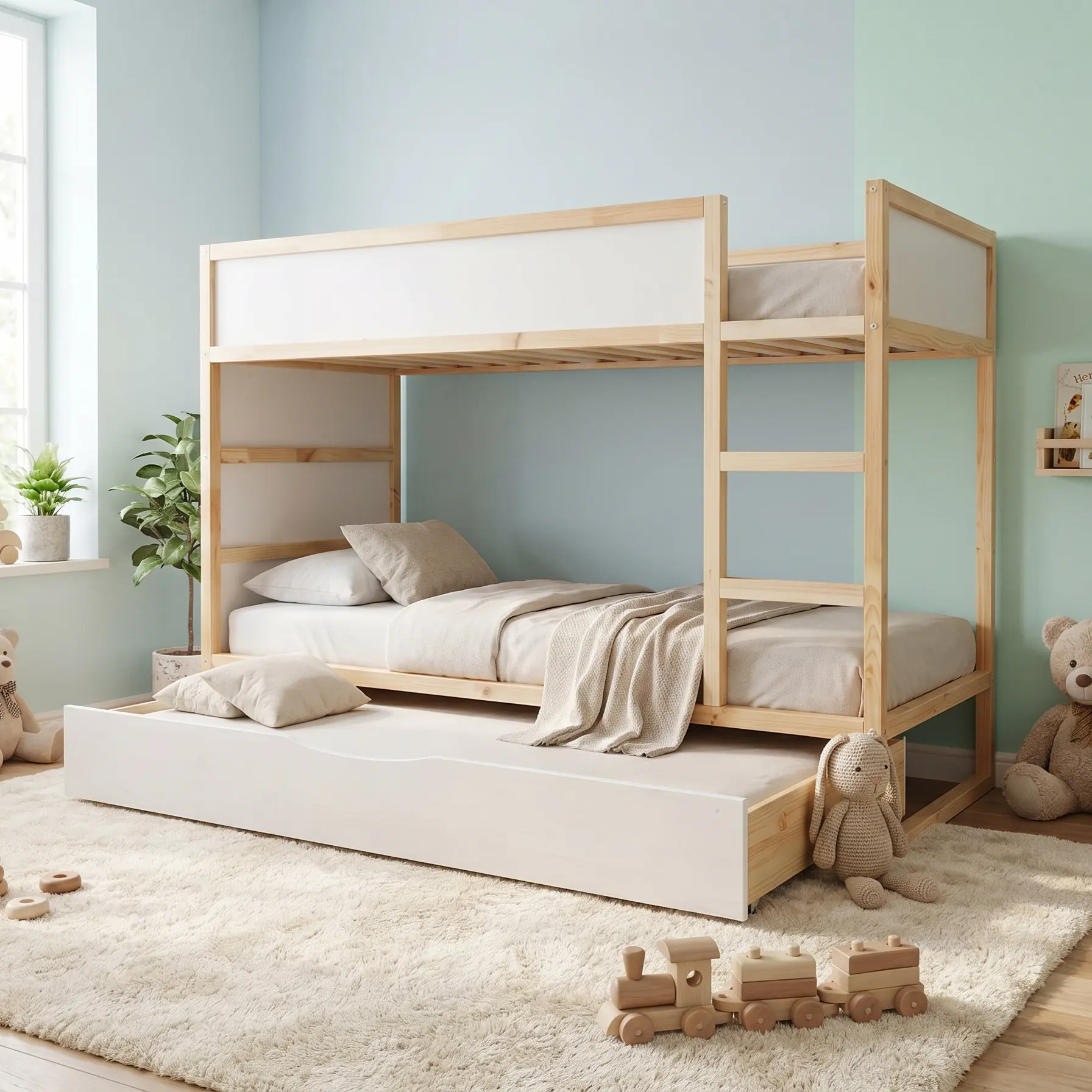 IKEA KURA Bett Ausziehbett 90x180 NestUp Sleep Schublade 2in1 Weiß IKEA KURA Bett Ausziehbett 90x180 NestUp Sleep Schublade 2in1 Weiß