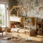 IKEA KURA Bett Hausbett Dach Starlight Plus aus Holz