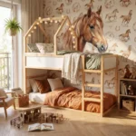 IKEA KURA Bett Hausbett Dach Starlight Plus aus Holz