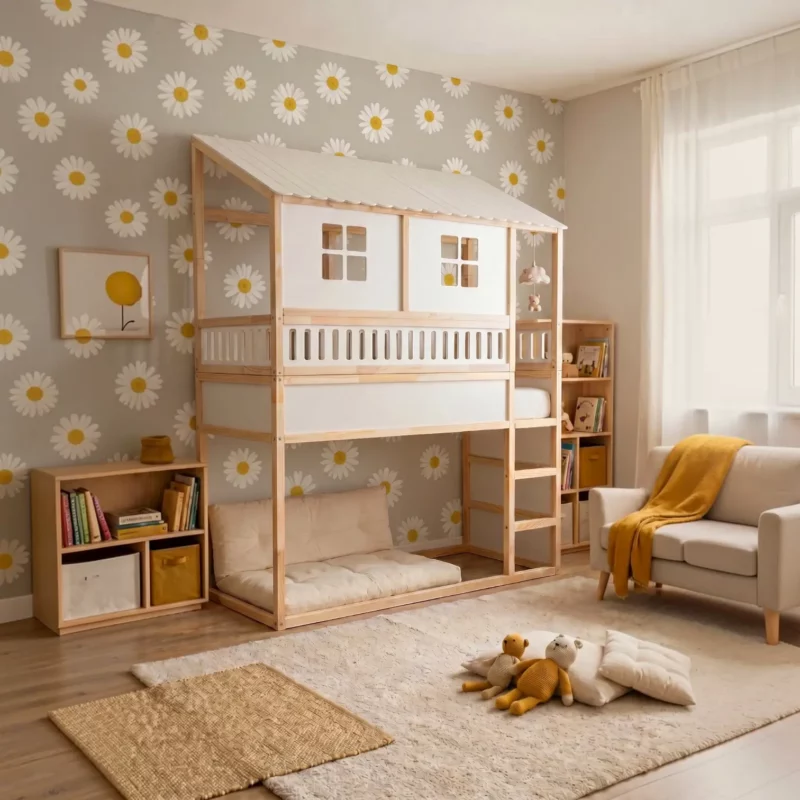IKEA KURA Bett Hausbett mit Fenstern Little Mountain Plus
