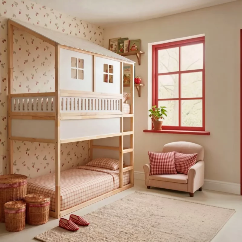 IKEA KURA Bett Hausbett mit Fenstern Little Mountain Plus