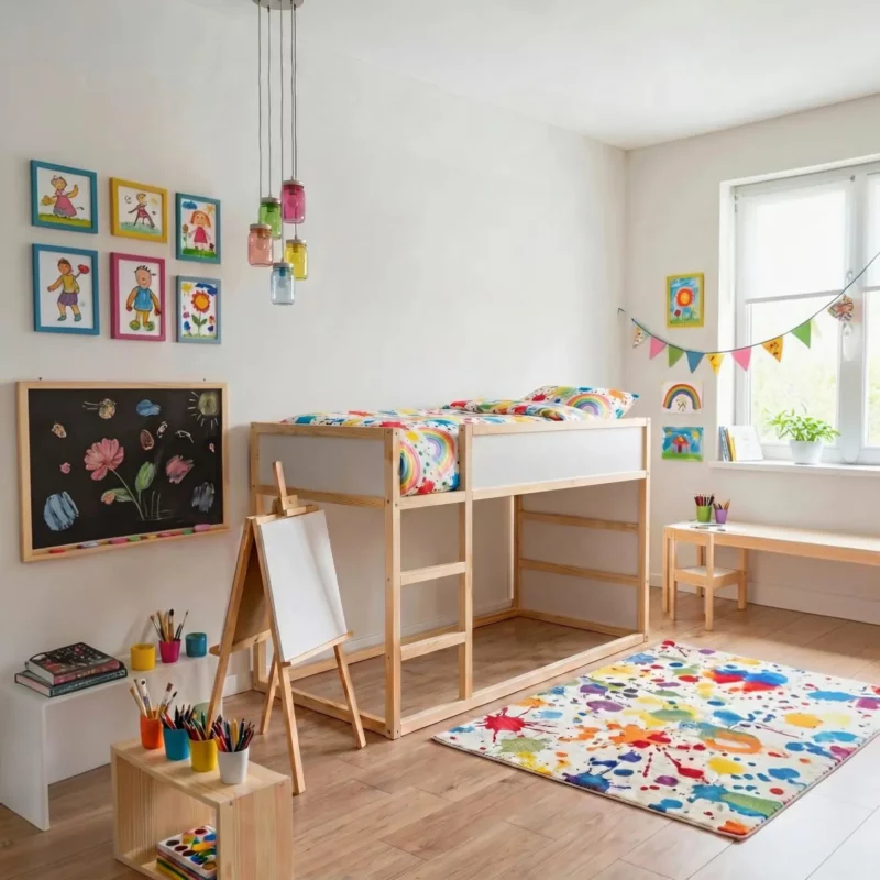 IKEA KURA Bett Hausbett mit Fenstern Little Mountain Plus - scheme