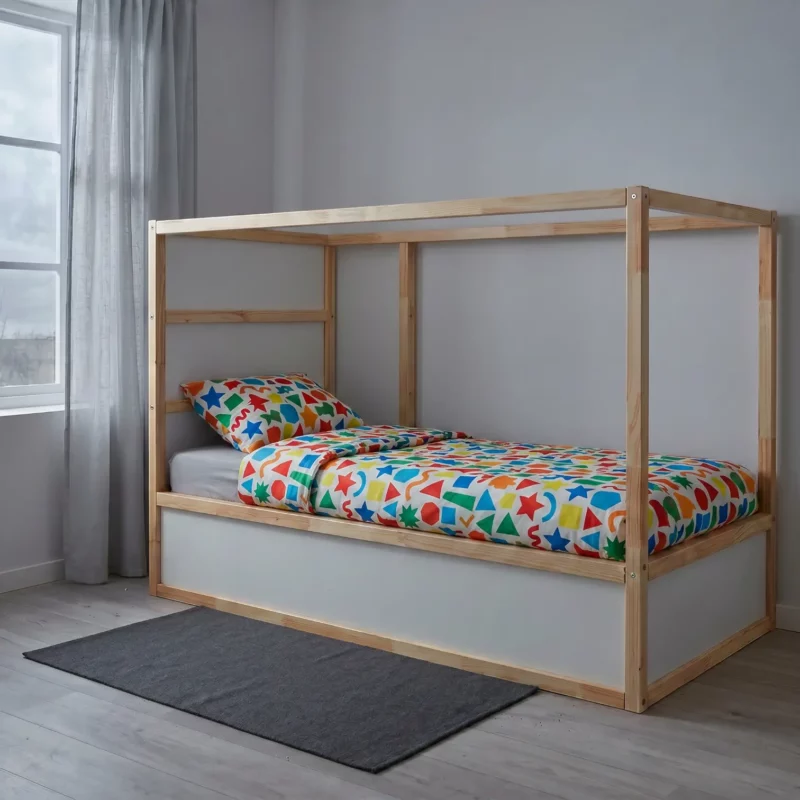 IKEA KURA Bett Hausdach Kinderbett Meadow Standard - vorher