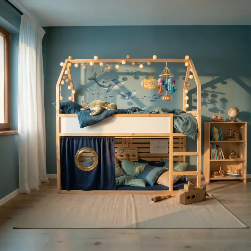 IKEA KURA Bett Hausdach Meadow Plus
