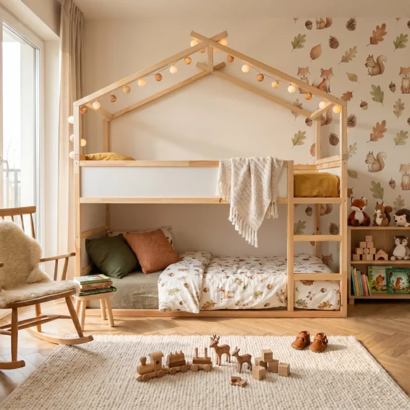 IKEA KURA Bett Hausdach Rainbow Plus