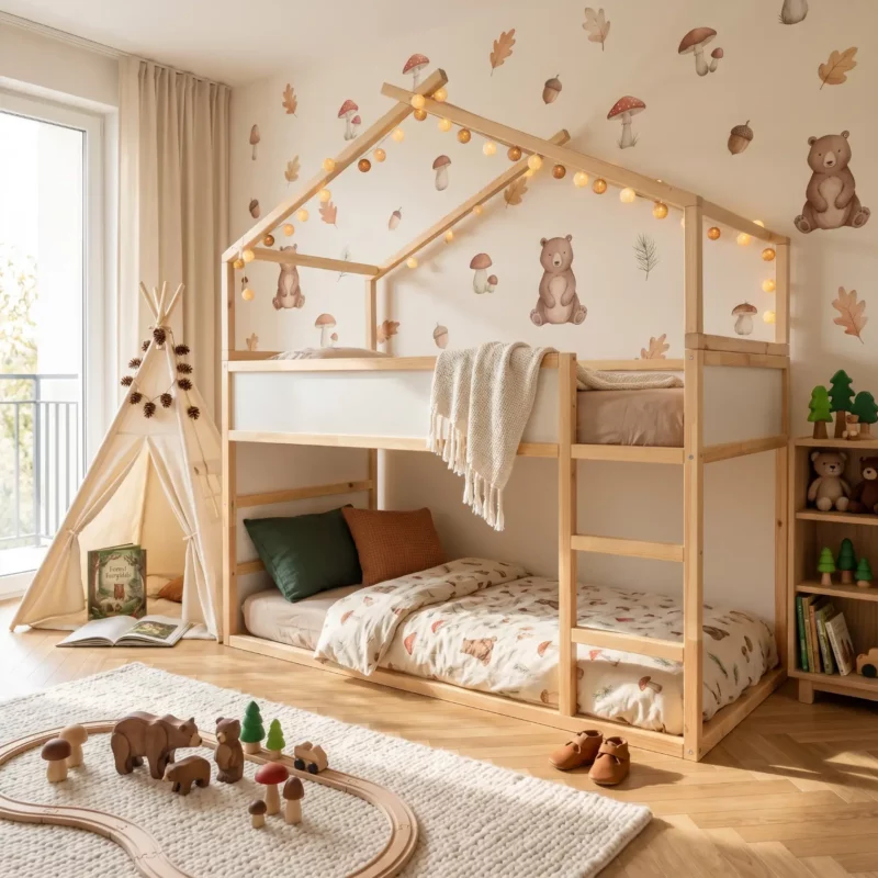 IKEA KURA Bett Hausdach Rainbow Plus