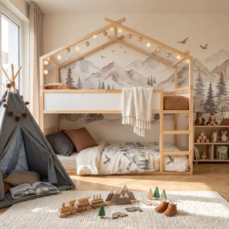 IKEA KURA Bett Hausdach Rainbow Plus