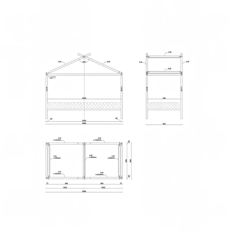 IKEA KURA Bett Hausdach Rainbow Plus - scheme