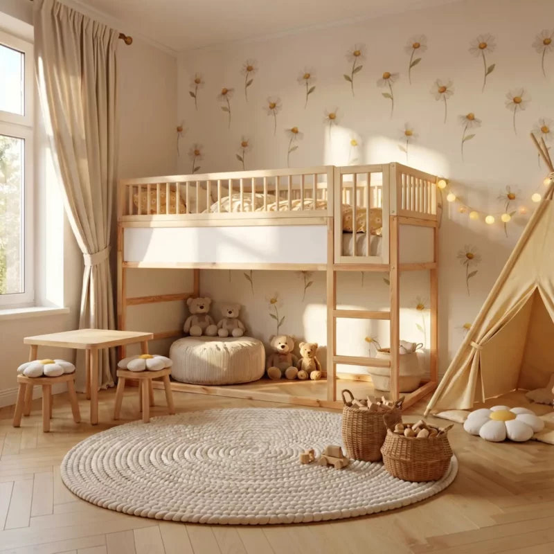 IKEA KURA Bett Holztür MUMU MIDI