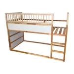 IKEA KURA Bett Obere Absturzsicherung RONA TRE 90×165×90 mit runden Holzsprossen