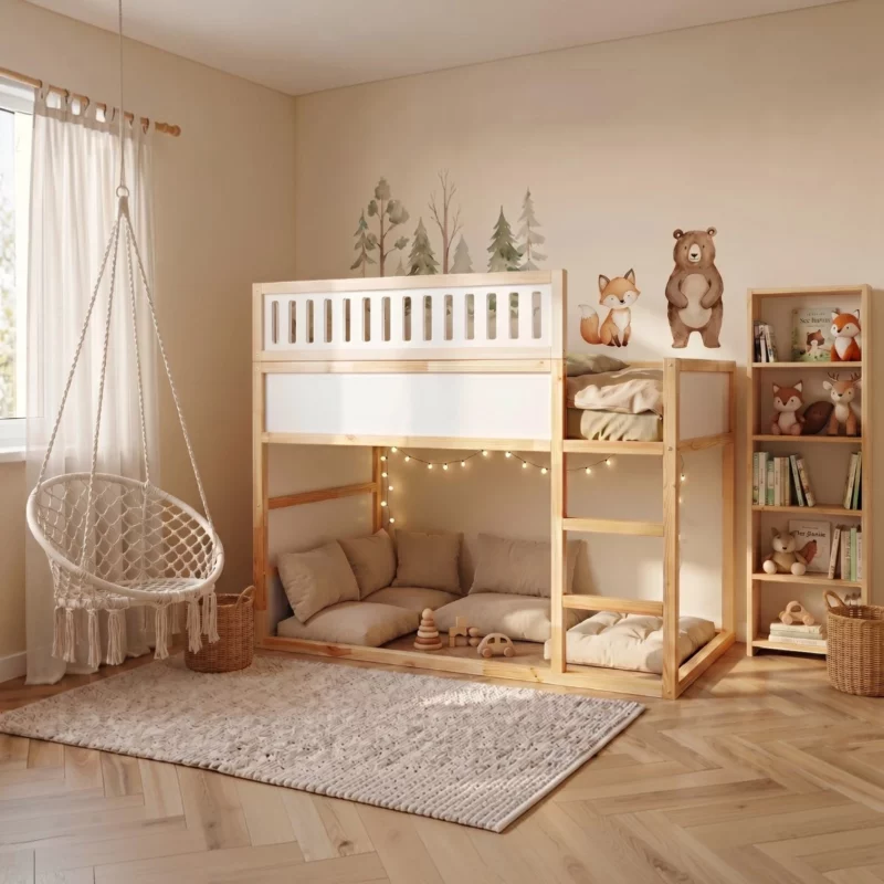 IKEA KURA Bett Obere Absturzsicherung VILO 165 aus Holz und MDF