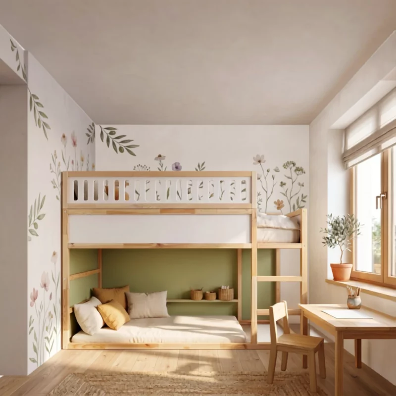 IKEA KURA Bett Obere Absturzsicherung VILO 165 aus Holz und MDF