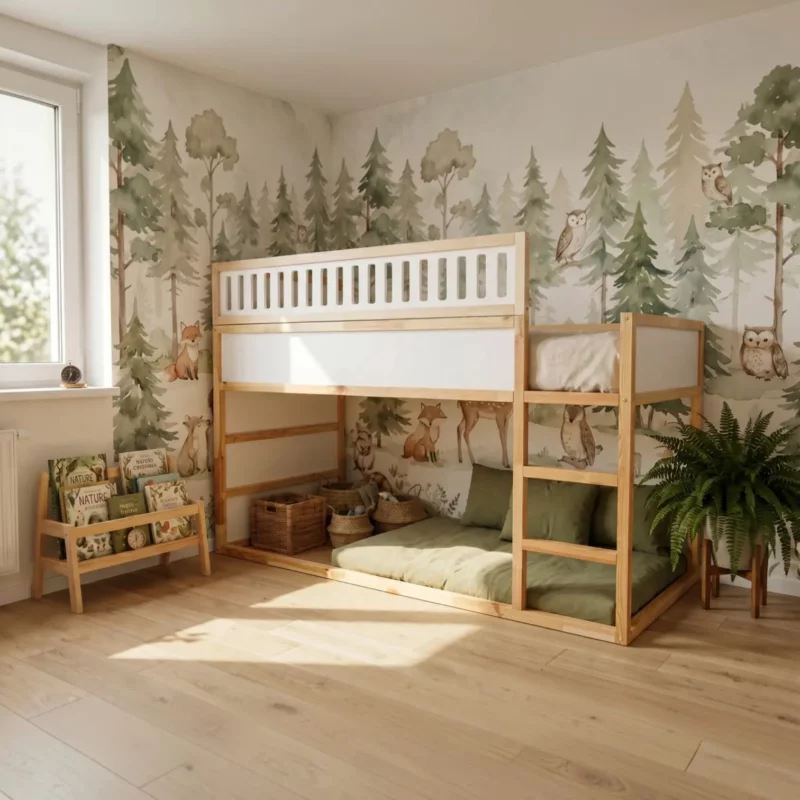 IKEA KURA Bett Obere Absturzsicherung VILO 165 aus Holz und MDF