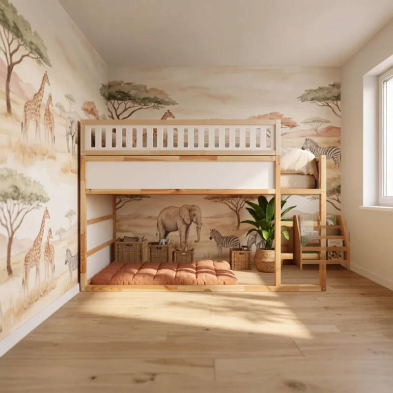 IKEA KURA Bett Obere Absturzsicherung VILO 165 aus Holz und MDF