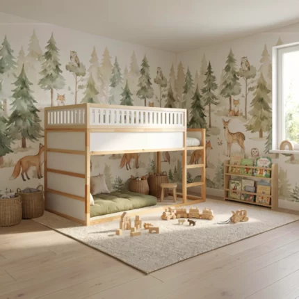 IKEA KURA Bett Obere Absturzsicherung VILO DUO 165×90 aus Holz und MDF
