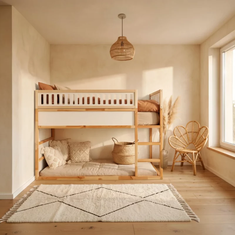 IKEA KURA Bett Obere Absturzsicherung VILO DUO SPLIT 165×90 aus Holz und MDF