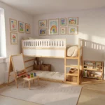 IKEA KURA Bett Obere Absturzsicherung VILO DUO SPLIT 165×90 aus Holz und MDF