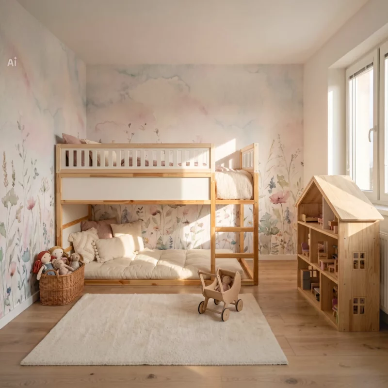 IKEA KURA Bett Obere Absturzsicherung VILO DUO SPLIT 165×90 aus Holz und MDF