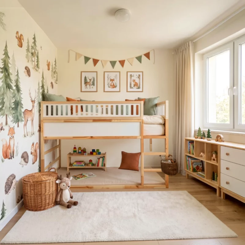 IKEA KURA Bett Obere Absturzsicherung VILO MAX aus Holz und MDF
