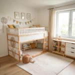 IKEA KURA Bett Obere Absturzsicherung VILO MAX aus Holz und MDF