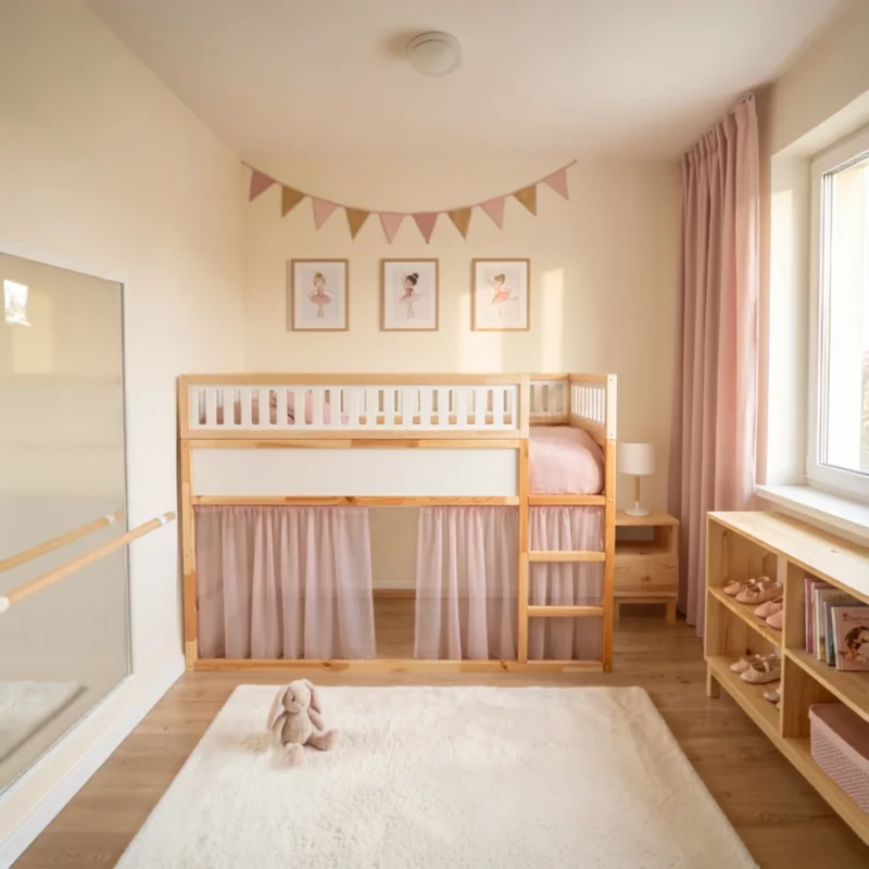 IKEA KURA Bett Obere Absturzsicherung VILO MAX aus Holz und MDF