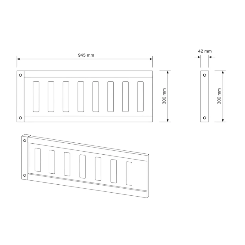 IKEA KURA Bett Obere Absturzsicherung VILO MAX aus Holz und MDF - scheme
