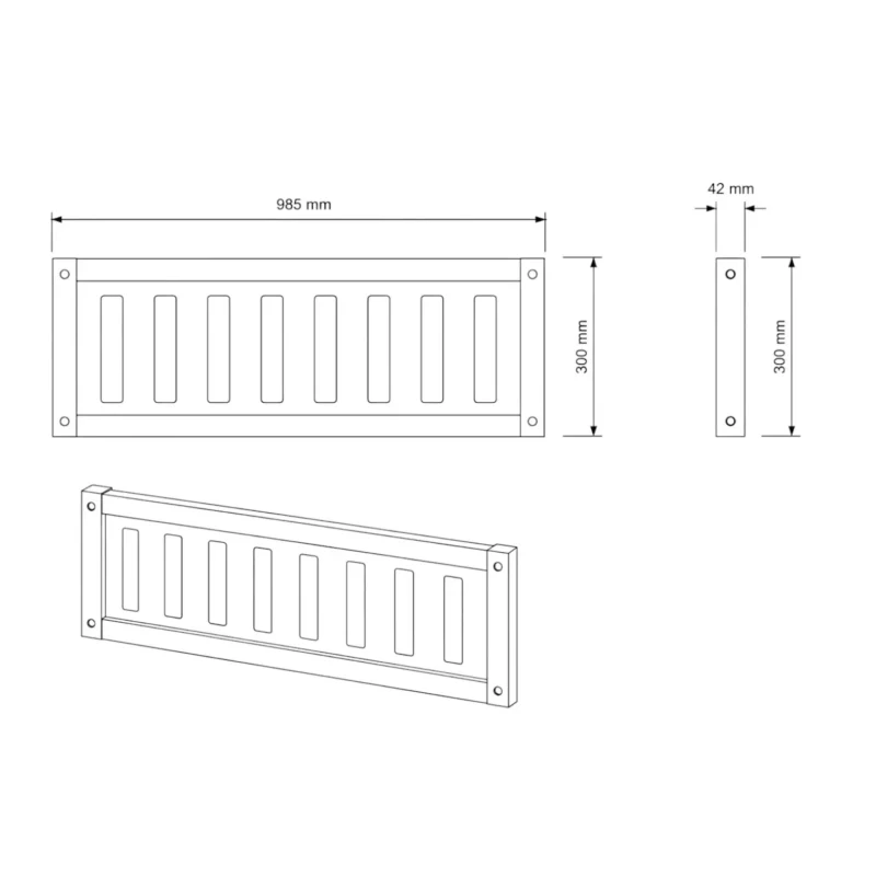 IKEA KURA Bett Obere Absturzsicherung VILO MAX aus Holz und MDF - scheme