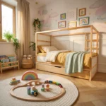IKEA KURA Bett Podest mit extra großer Schublade NestUp Storage XL Naturholz