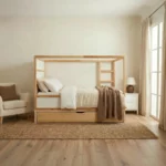 IKEA KURA Bett Podest mit extra großer Schublade NestUp Storage XL Naturholz