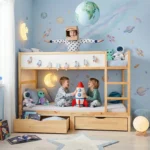 IKEA KURA Bett Podest mit zwei Schubladen NestUp Storage Front Kiefer