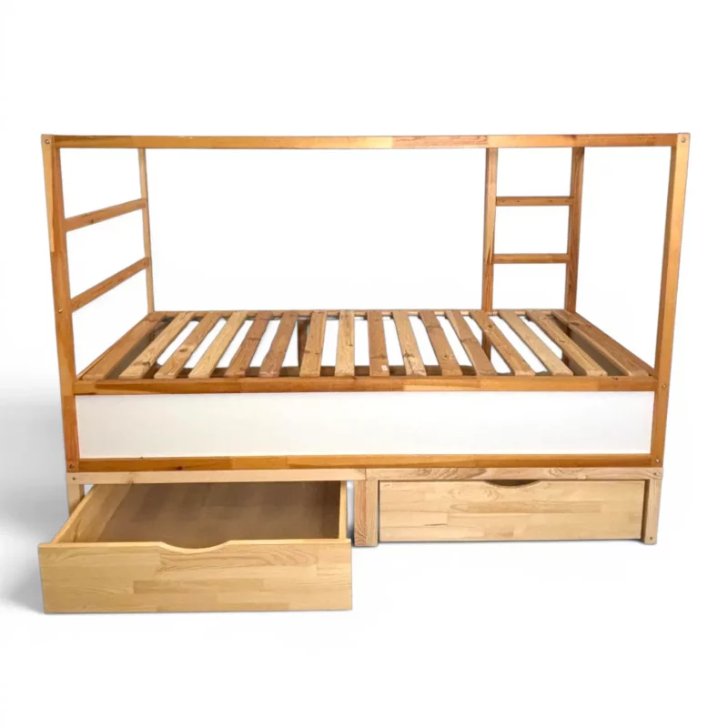 IKEA KURA Bett Podest mit zwei Schubladen NestUp Storage Front Kiefer