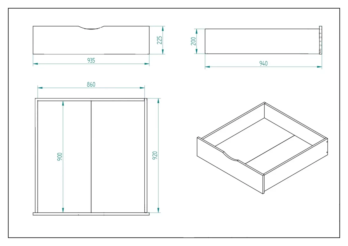 IKEA KURA Bett Podest mit zwei Schubladen NestUp Storage Front Kiefer - scheme