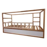 IKEA KURA Bett Rausfallschutz Unten NIVO 165 cm aus Kiefernholz