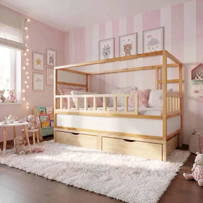 IKEA KURA Bett Rausfallschutz Unten NIVO DUO 165+90 (8)
