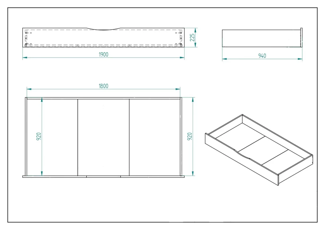IKEA KURA Bett Schlafschublade 2in1 90x180 NestUp Sleep Naturholz - scheme