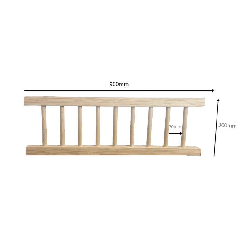 IKEA KURA Bett Schutzgitter mit runden Sprossen ROLO DUO 165×90 - scheme