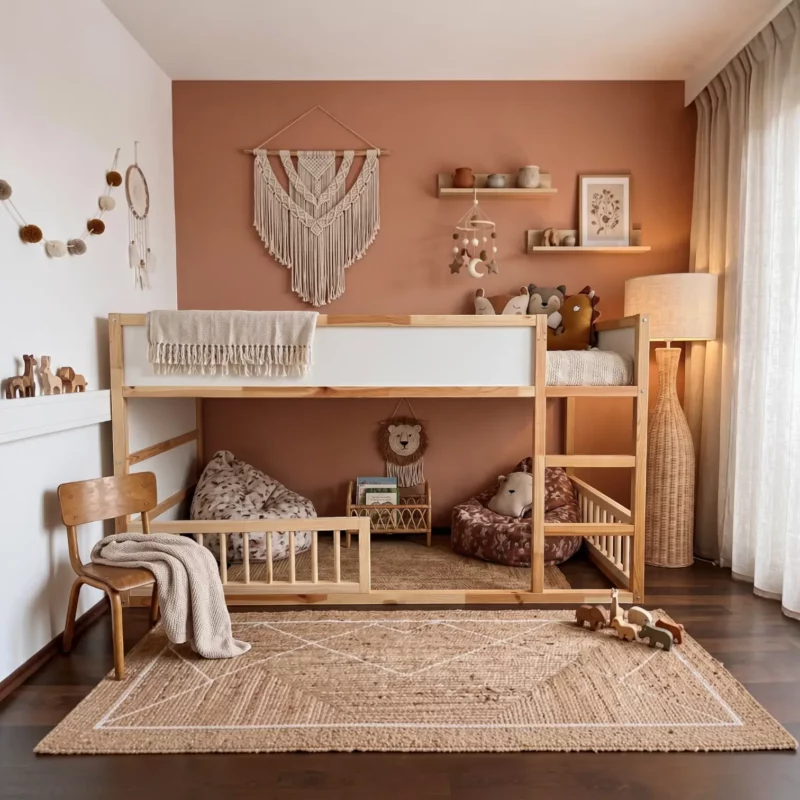 Barierki z okrągłymi szczebelkami do łóżka IKEA KURA ROLO DUO 90×90