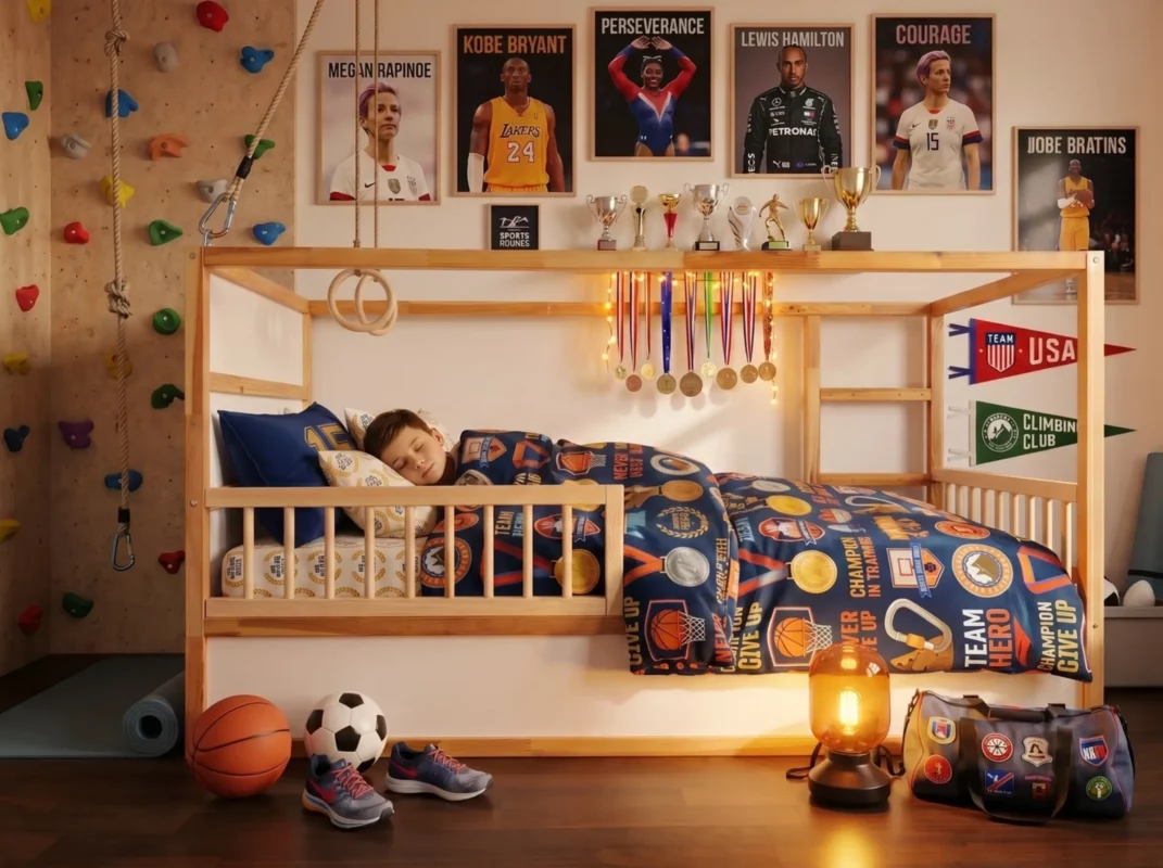 IKEA KURA Bett Schutzgitter mit runden Sprossen ROLO DUO 90×90 - nachher