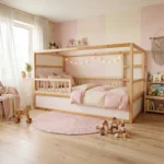 IKEA KURA Bett Schutzgitter mit runden Sprossen ROLO TRE 165×90×90