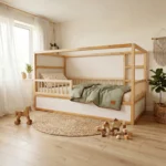IKEA KURA Bett Schutzgitter mit runden Sprossen ROLO TRE 165×90×90