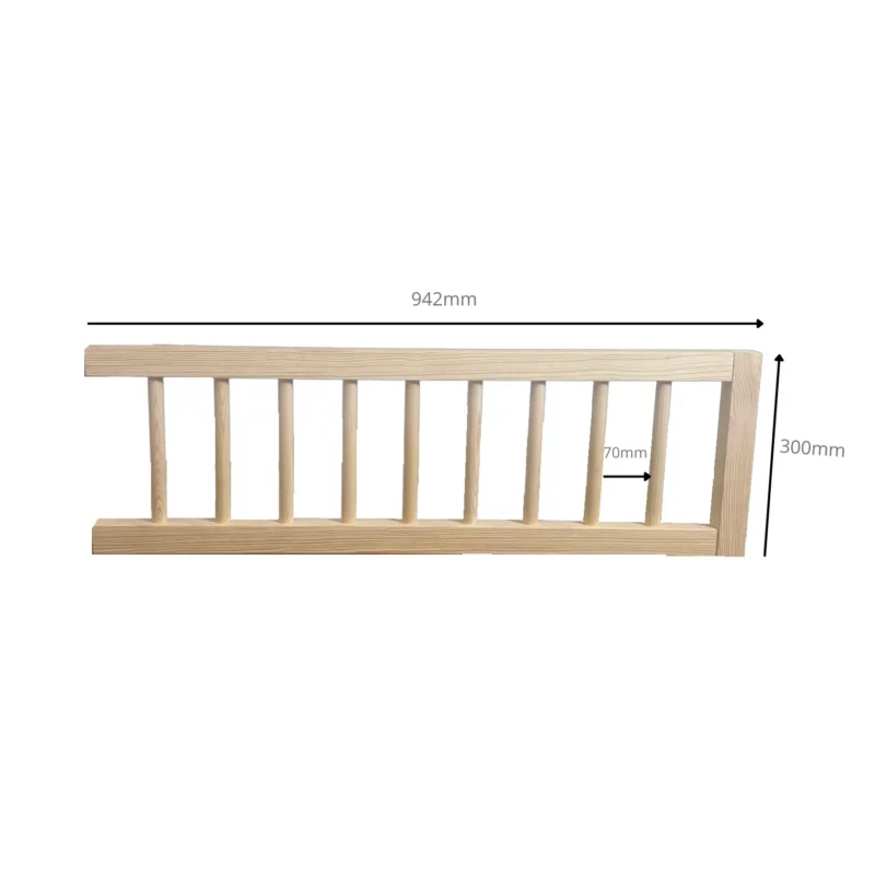 IKEA KURA Bett Schutzgitter mit runden Sprossen ROLO TRE 165×90×90 - scheme