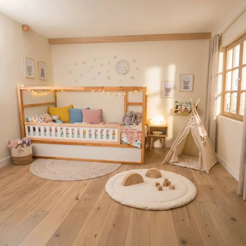 IKEA KURA Bett Untere Absturzsicherung VELO 165 aus Holz und MDF