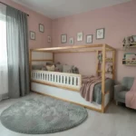 IKEA KURA Bett Untere Absturzsicherung VELO 165 aus Holz und MDF