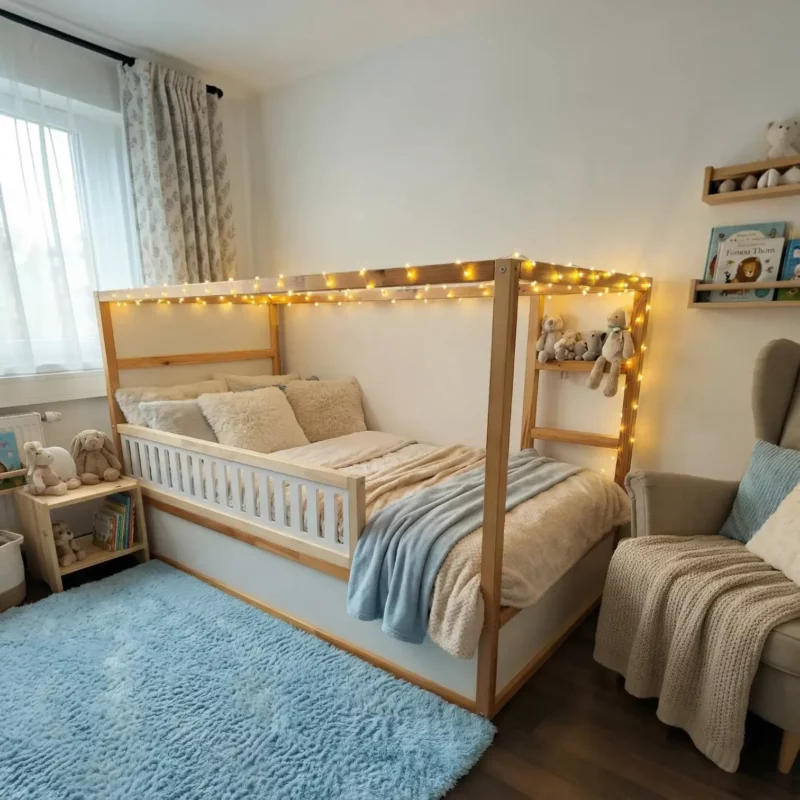 IKEA KURA Bett Untere Absturzsicherung VELO 165 aus Holz und MDF
