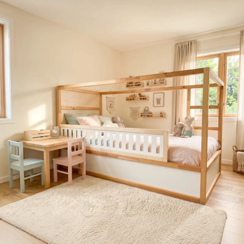 IKEA KURA Bett Untere Absturzsicherung VELO 165 aus Holz und MDF