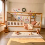 IKEA KURA Bett Untere Absturzsicherung VELO DUO 90×90 aus Holz und MDF