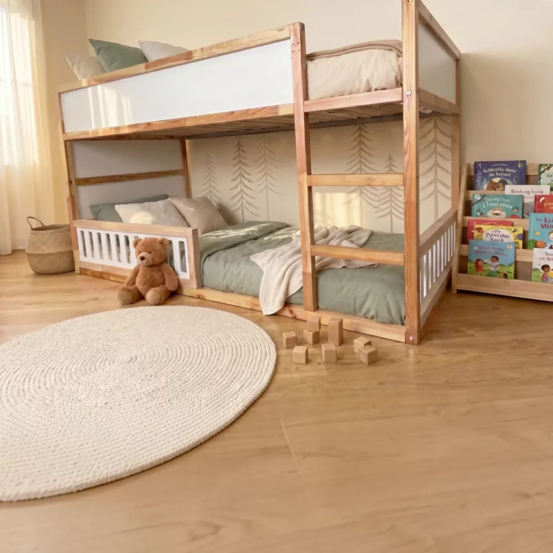 IKEA KURA Bett Untere Absturzsicherung VELO DUO 90×90 aus Holz und MDF