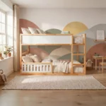 IKEA KURA Bett Unteres Sicherheitsgitter VELO 90 aus Holz und MDF Wieß