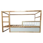 IKEA KURA Bett Unteres Sicherheitsgitter VELO 90 aus Holz und MDF Wieß