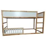 IKEA KURA Bett Unteres Sicherheitsgitter VELO 90 aus Holz und MDF Wieß